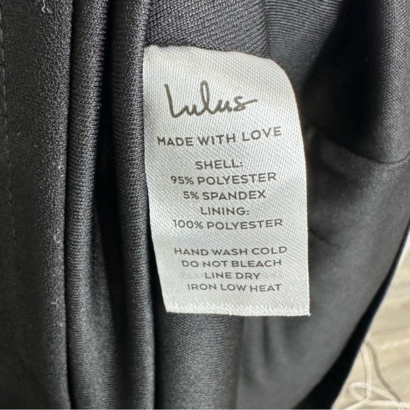 Lulus Grand Beauty Black Ruffled One-shoulder Mermaid Maxi Dress Size L NEW - Picture 6 of 8